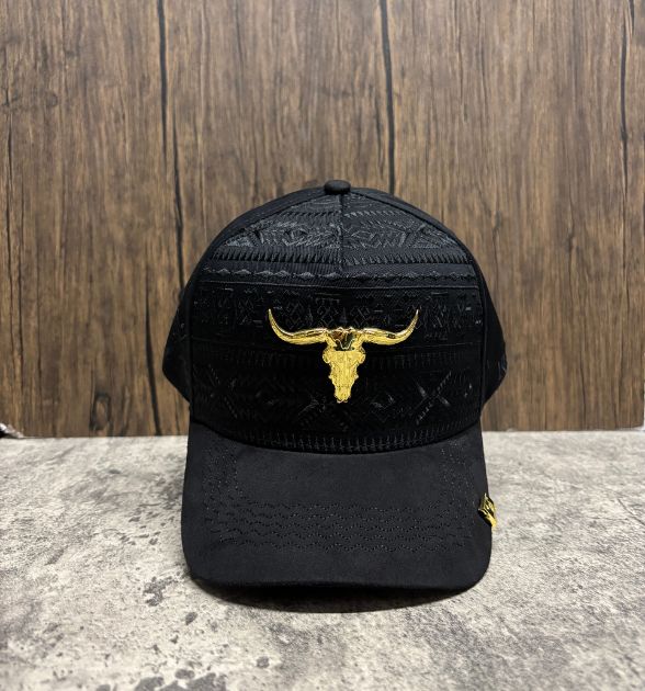 The King Ranch Men's Black Trucker Cap – Bull Logo | Western Snapback Hat