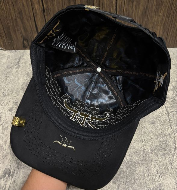 The King Ranch Men's Black Trucker Cap – Bull Logo | Western Snapback Hat