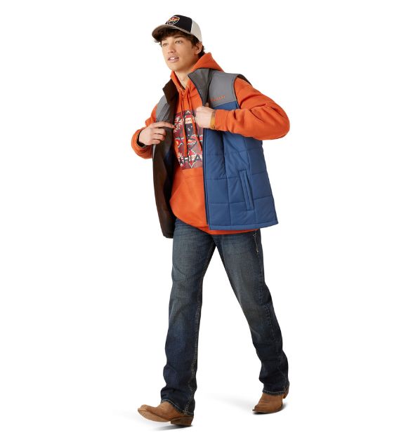 Ariat Men's Crius Insulated Vest  – Blue Grey