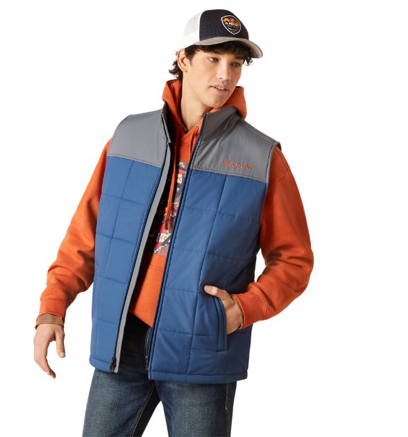 Ariat Men's Crius Insulated Vest  – Blue Grey