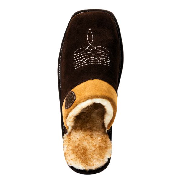 Men's Ariat Silversmith Square Toe Slipper - Chocolate