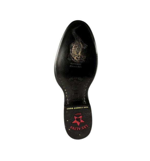Los Altos Boots Men's Caiman Belly Roper Boot - Black