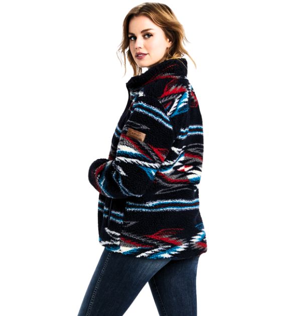 Women's Ariat Chimayo Fleece Jacket - Chimayo Jacquard Sherpa