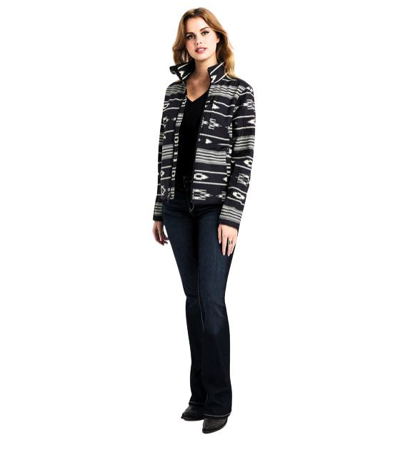 Women's Ariat Softshell Chimayo Jacket - Rio Chiquito Black/Buttercream