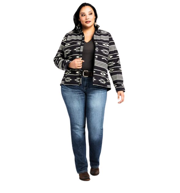 Women's Ariat Softshell Chimayo Jacket - Rio Chiquito Black/Buttercream
