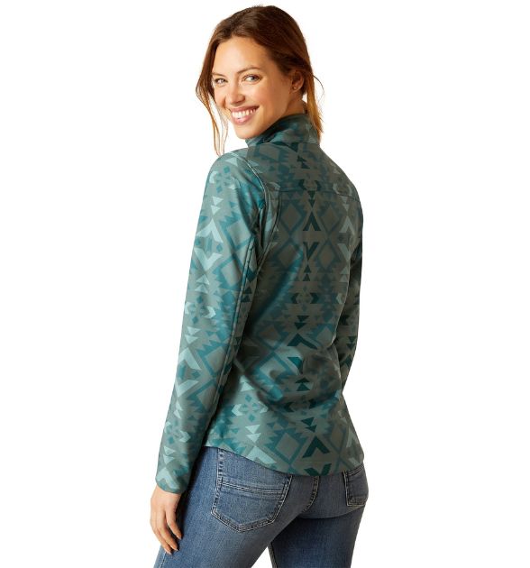 Ariat Women's Southwestern Softshell Jacket – Pinewood/Turquoise