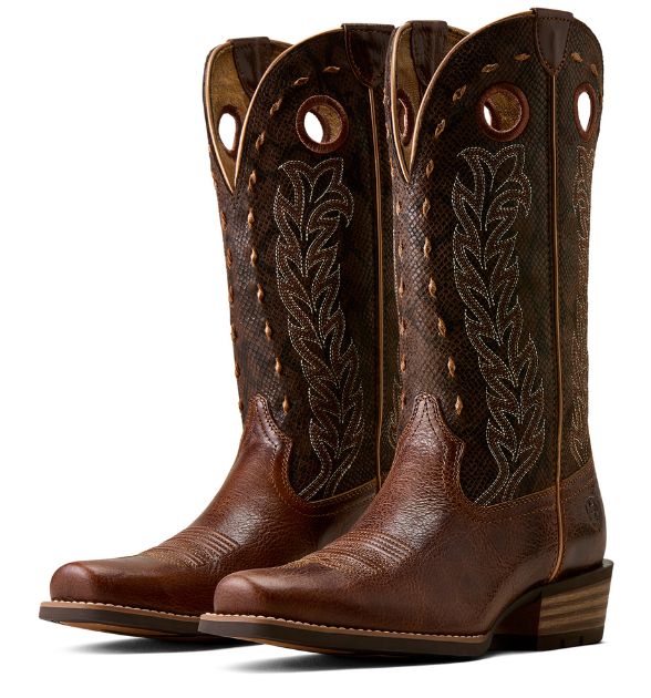 Ariat Women's Lucero Narrow Cutter Toe Western Boot – Deepest Tan/Chocolate Snake Print
