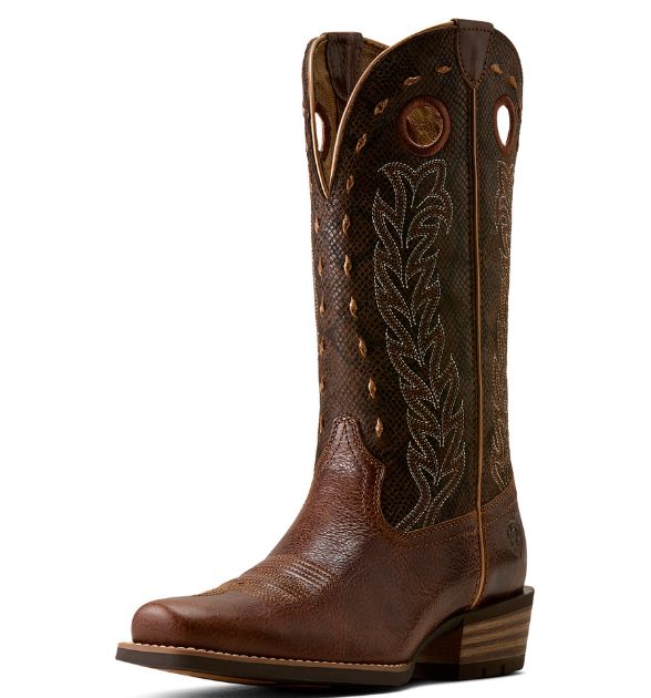 Ariat Women's Lucero Narrow Cutter Toe Western Boot – Deepest Tan/Chocolate Snake Print