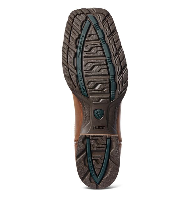 Ariat Hybrid VentTEK™ Men's Western Boot – Distressed Tan | Wide Square Toe