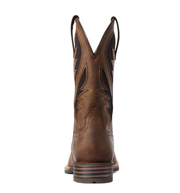 Ariat Hybrid VentTEK™ Men's Western Boot – Distressed Tan | Wide Square Toe