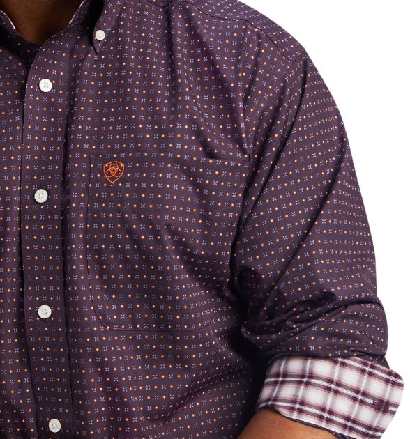 Ariat Men's Dylen Classic Long Sleeve Shirt – Claret | Western Button-Down Shirt