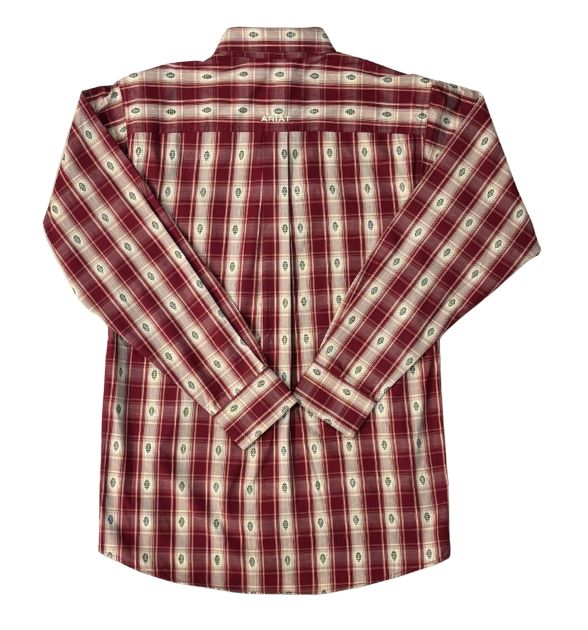 Ariat Pro Kayden Classic Long Sleeve Shirt – Red Heart | Men's Western Shirt