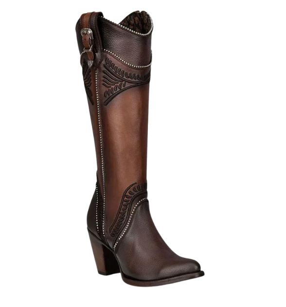 Cuadra Women's Res Pitbull Damasco Round Toe Boot, Chocolate