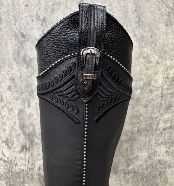 Cuadra Women's Black Bovine Leather Western Boots – Round Toe