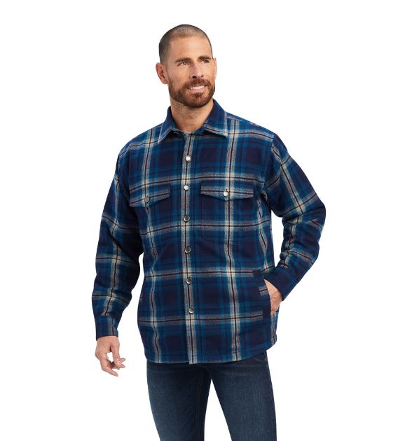 Ariat Men's Hannoch Retro Shirt Jacket – Maritime Blue | Western