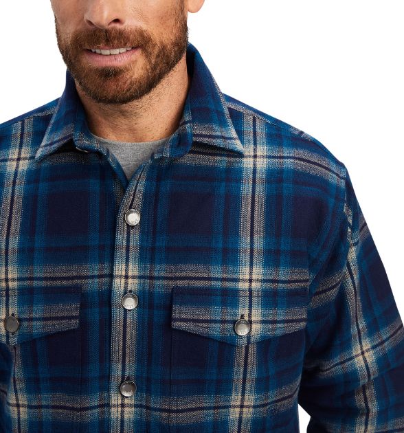 Ariat Men's Hannoch Retro Shirt Jacket – Maritime Blue | Western
