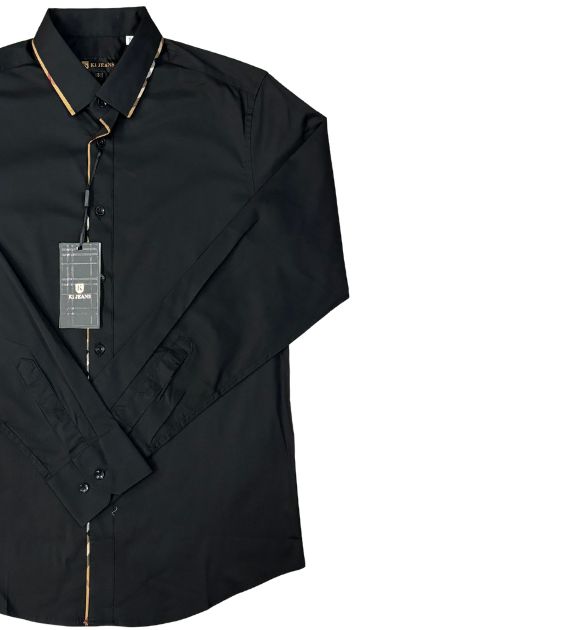 K1JEANS Men’s Western Shirt – Black
