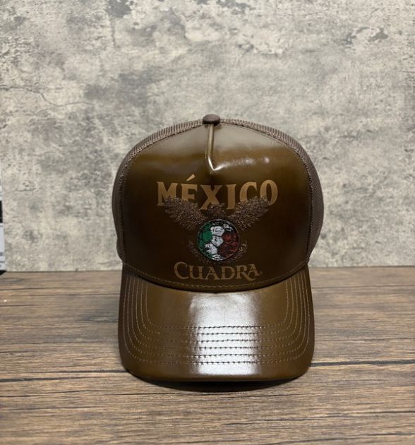 Cuadra Unisex Bovine Leather Mexico Limited Edition Cap - Brown