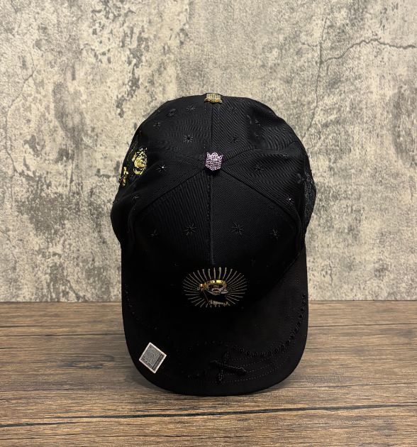 Bigg Boss Men's San Judas Snapback Cap – Black | Embroidered Hat