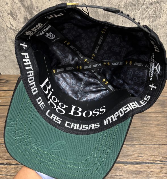 Bigg Boss Men's San Judas Snapback Cap – Black | Embroidered Hat