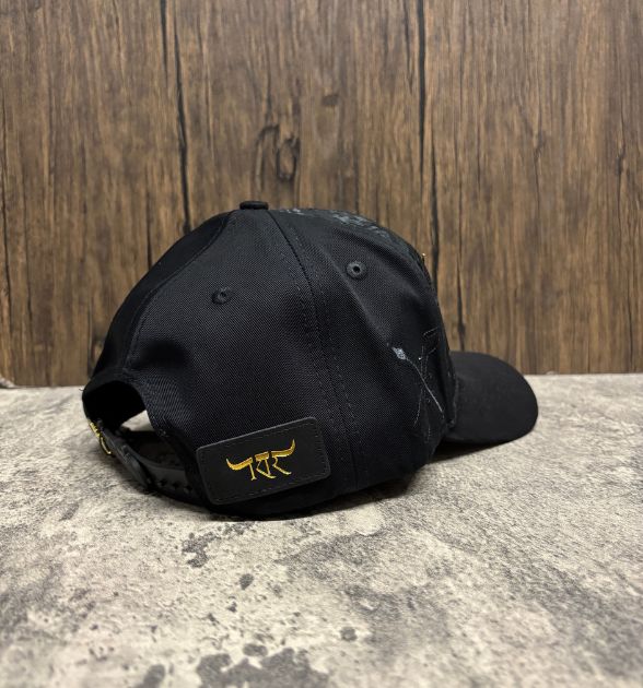 The King Ranch Men's Black Trucker Cap – Bull Logo | Western Snapback Hat