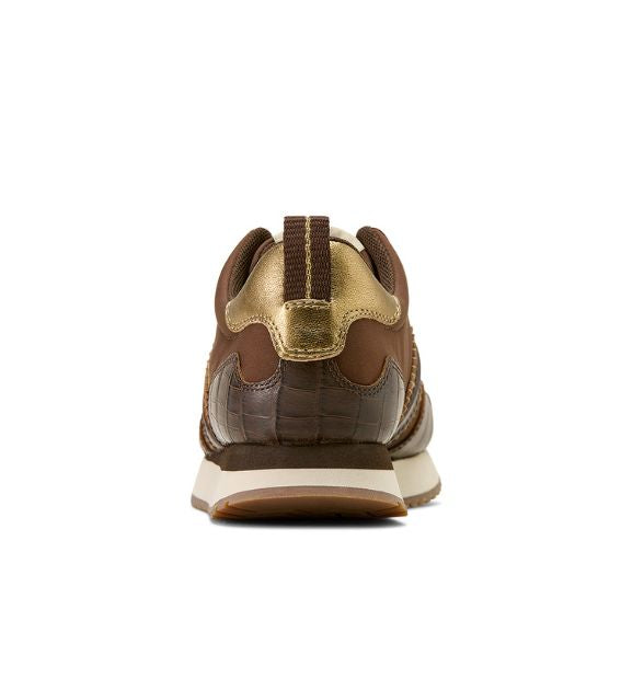 Ariat Women's Ranch Runner Shoe - Luxe Espresso Croc Print