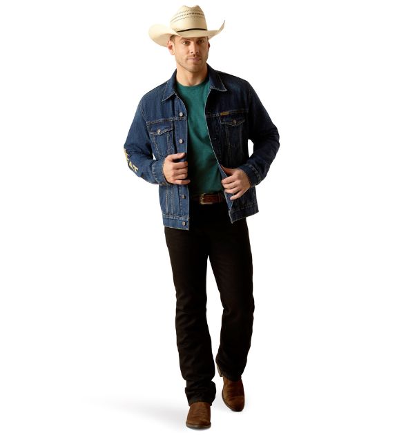 Ariat Men's Denim Team Trucker Jacket, Richford