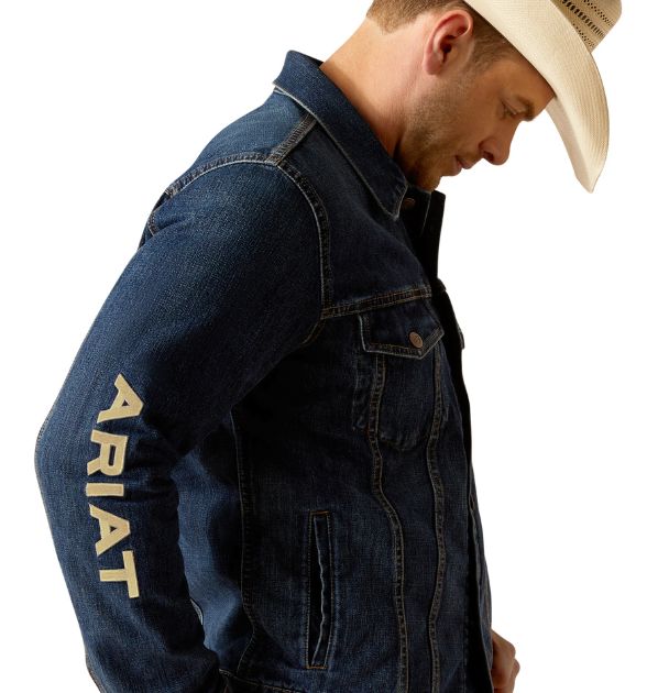 Ariat Men's Denim Team Trucker Jacket, Richford