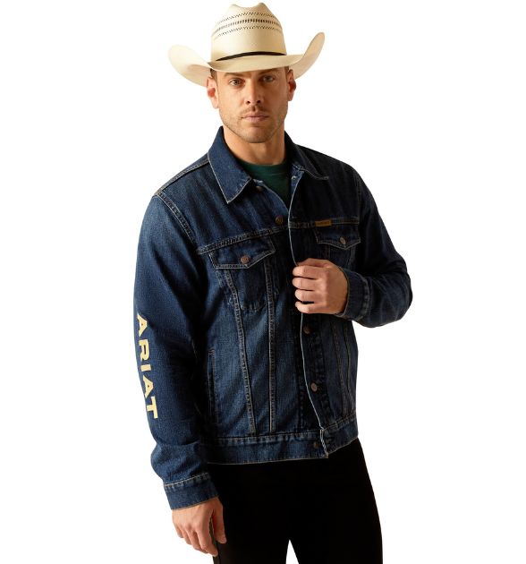 Ariat Men's Denim Team Trucker Jacket, Richford