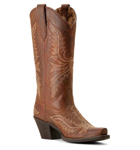 Ariat  Women's Round Up Collins Western Boots – Rafter Tan | Snip Toe