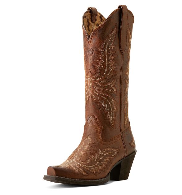 Ariat  Women's Round Up Collins Western Boots – Rafter Tan | Snip Toe