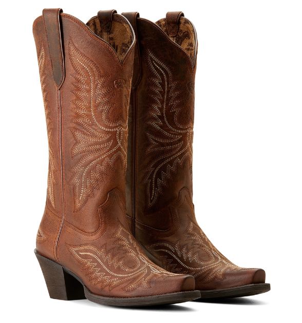Ariat  Women's Round Up Collins Western Boots – Rafter Tan | Snip Toe
