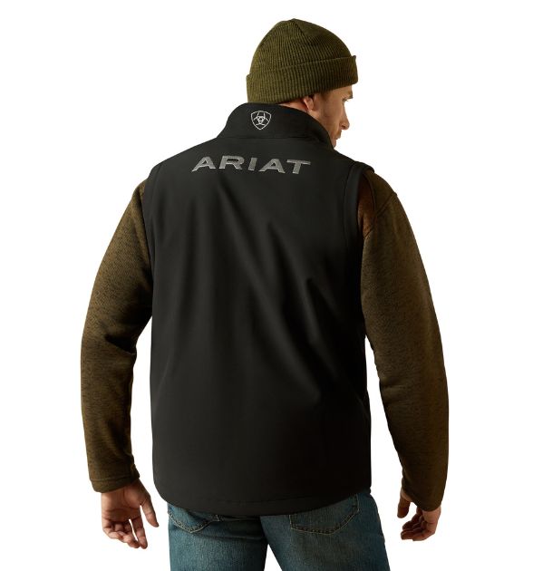Ariat® Men's Logo Softshell Vest – Black