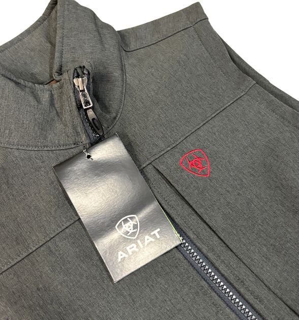 Ariat Men's Logo 2.0 Softshell Vest – Charcoal/Americana Western Vest