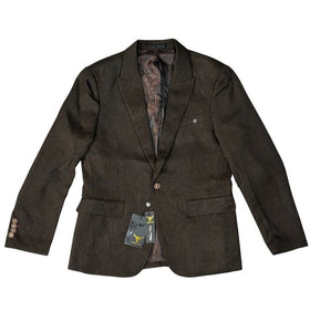 BC1 Collection Men's Yucateco Blazer Brown - Front View