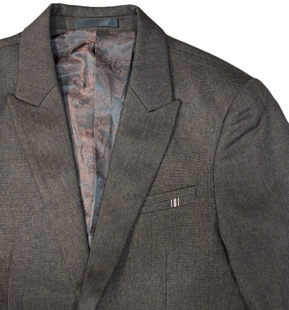 BC1 Collection Men's Yucateco Blazer Brown - Lapel Detail