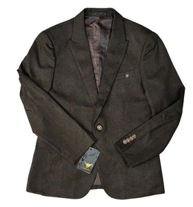 BC1 Collection Men's Yucateco Blazer Brown - Front Open