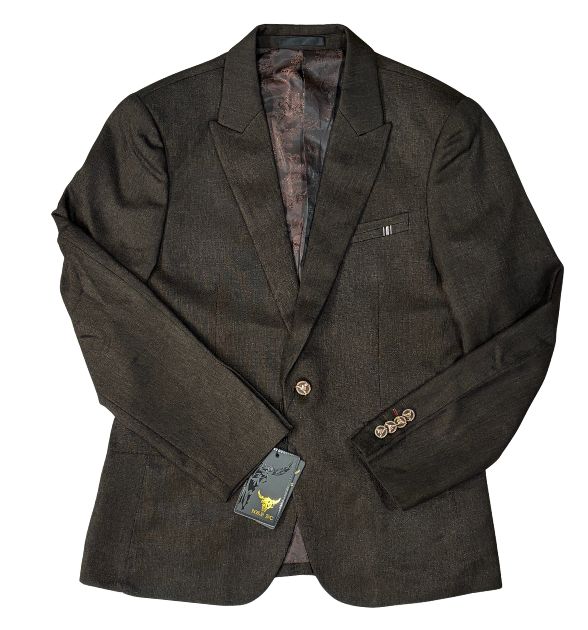 BC1 Collection Men's Yucateco Blazer Brown - Front Open