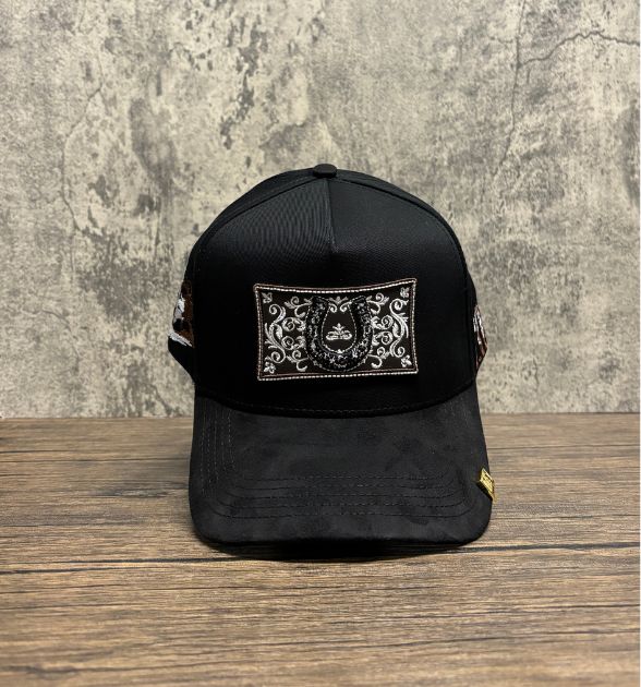 The King Ranch Men's Black Snapback Cap | Horseshoe Western Hat