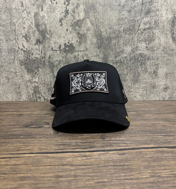 The King Ranch Men's Black Snapback Cap | Horseshoe Western Hat