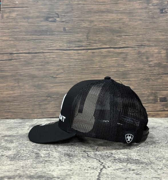 Ariat Men's Black Mesh Back Cap – Western Trucker Hat