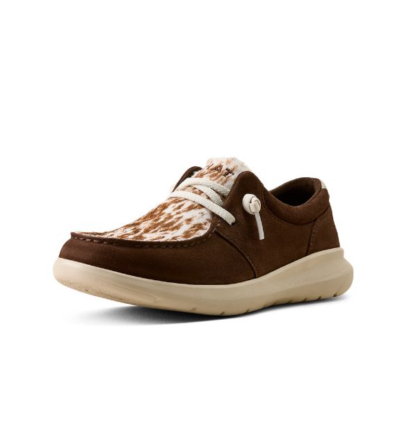 Ariat Women's Hilo Shoes – Coffee Bean Cow Print | Western Shoes