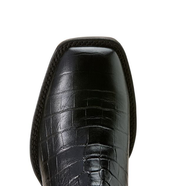 Men's Ariat Booker Chelsea Wide Square Toe Western Boot - Black Croc Print