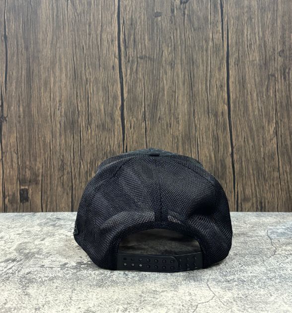Cuadra Men's Monogram Print & Bovine Leather Cap - Black