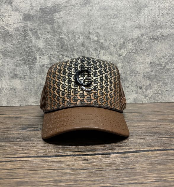 Cuadra Men's Brown Snapback Cap | Logo Pattern