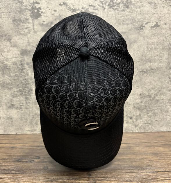 Cuadra Men's Black Snapback Cap | Logo Pattern