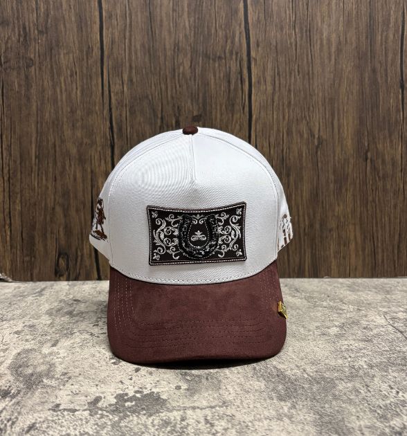 The King Ranch Men's Brown & White Snapback Cap | Horseshoe Western Hat