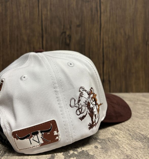 The King Ranch Men's Brown & White Snapback Cap | Horseshoe Western Hat