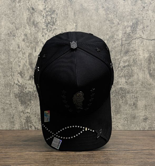 Bigg Boss Men's San Judas Star Snapback Cap – Black | Embroidered Western Hat
