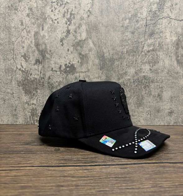 Bigg Boss Men's San Judas Star Snapback Cap – Black | Embroidered Western Hat